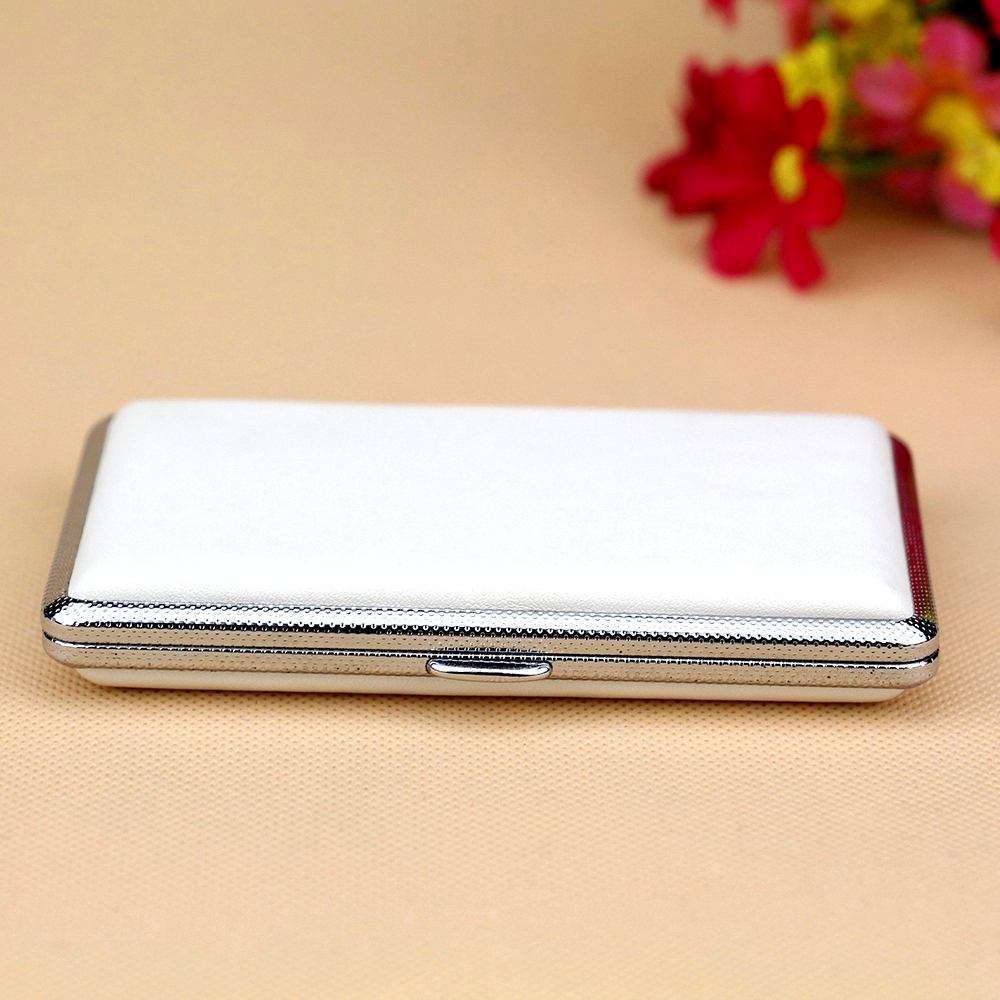 New Cigarette Case 7 Colors Cigarette Box Solid Color Leather Case 11cm Smoking Pouch for 14 Cigarettes CC308-A