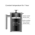 Coffee Maker French Press Stainless Steel Espresso Coffee Machine Keep Warm Double-Wall Tea Maker Pot Tea Kettle With Strainer