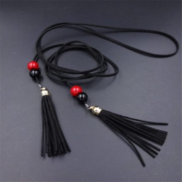 Waist chain 145cm Beads Tassel Waistband Thin Belt Hot Sale waist rope Women decorated waist Ladies Tassles Belts 1PC