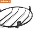 SHINEKA Car Accessories Head Light Cover Front Lamp Guard Black Chrome for Jeep Wrangler TJ 97-06 Second Generation