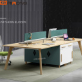 Nordic stand Office Computer Staff Workstation partition Cubicle 2 seat With Drawer Table Desk Furniture