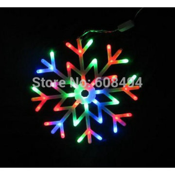 40led Snowflakes LED fairy String Light snow flake rope light motif Christmas Xmas tree Light Bracket decoration 220V-multicolor