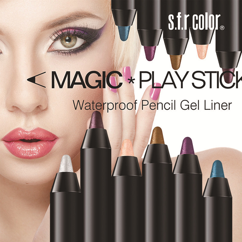 Colorful Waterproof Glitter & Shimmer Eyeliner Long Lasting Pearlescent Shining Eyeshadow Eye Liner Pen Eye Makeup Tools TSLM2