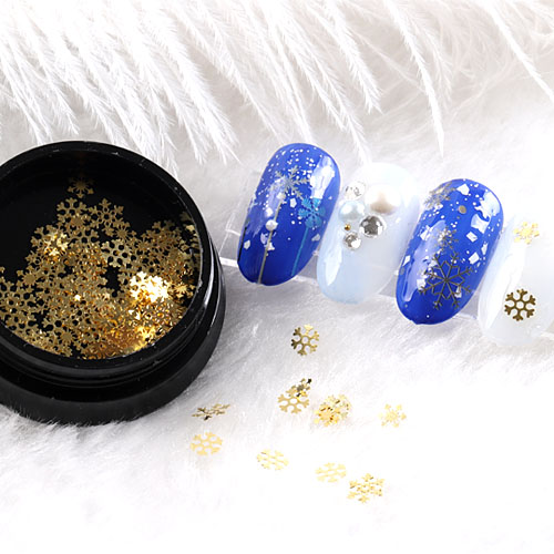 TSZS Newest Christmas Design Multicolor Nail Snowflake Metal Slice DIY Nail Art Decoration Accessories