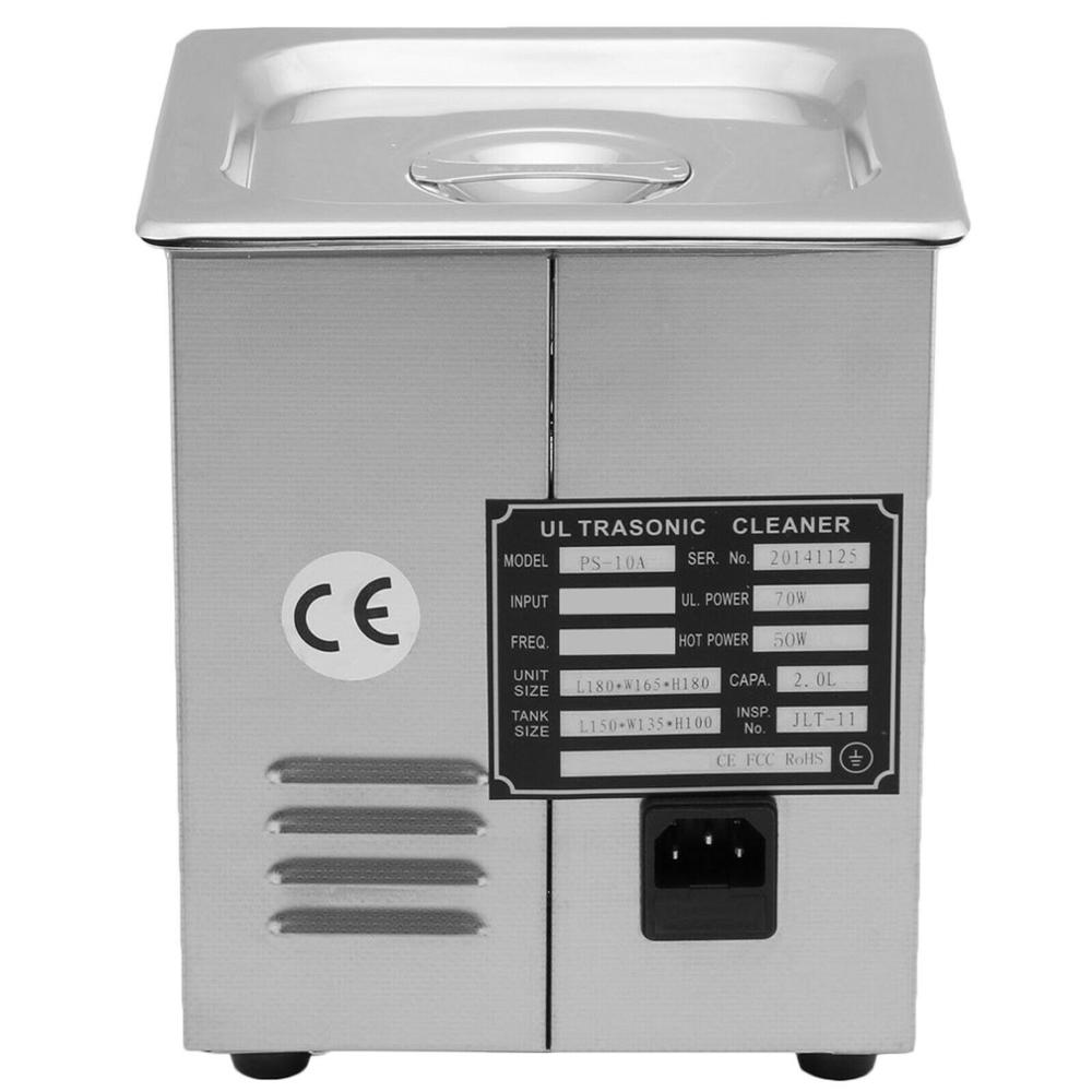 Stainless Steel 2L Liter Industry Heated Ultrasonic Cleaner Heater w/Timer New