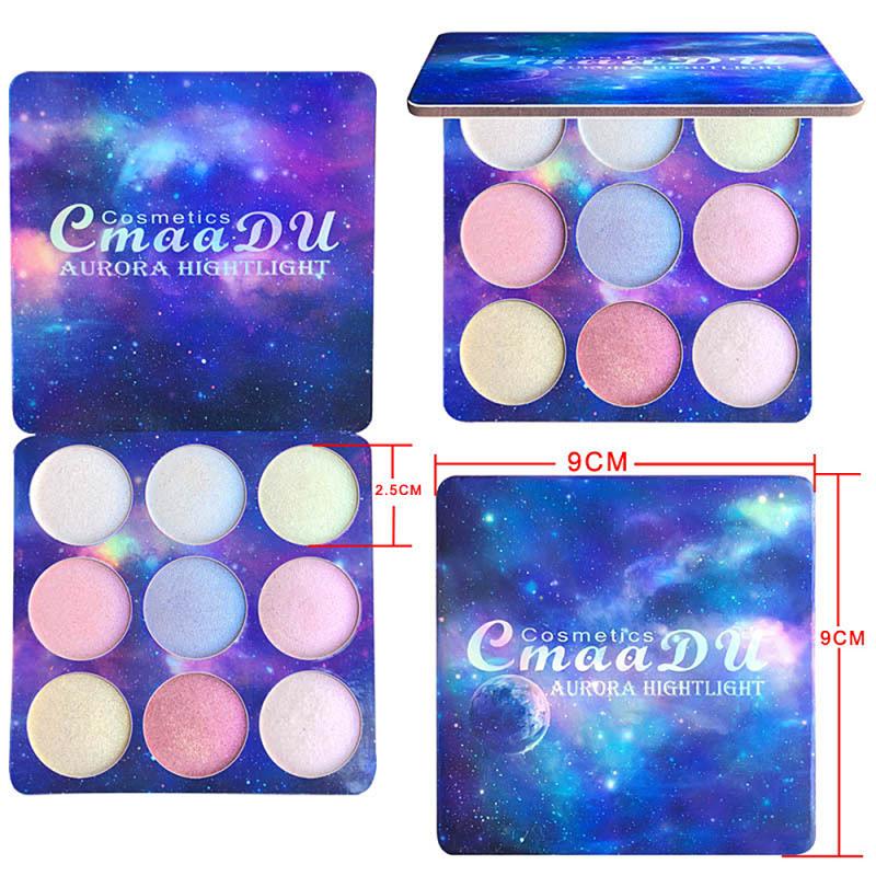 9 Colors/set Eye Shadow Powder Palette Professional Natural Glitter Shimmer Makeup Palettes Shimmer Concealer Make Up TSLM2