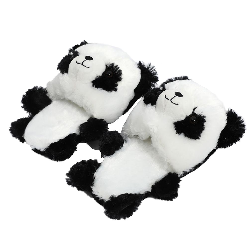 Kawaii Duck Slippers Cute Novelty Panda plush Warm Winter Teen Slippers Fun Adult Penguin Animal Slippers for Women Slides