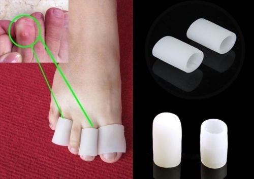 2Pcs Gel Toe Tube Separator Bunion Protector Foot Corn Tube Blister Pain Relief