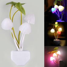 Mushroom/ Rose Light Sensor Home Bedroom Decoration 110V-220V US /EU plug Colorful Nightlights Luminaria LED Night Light Lamp