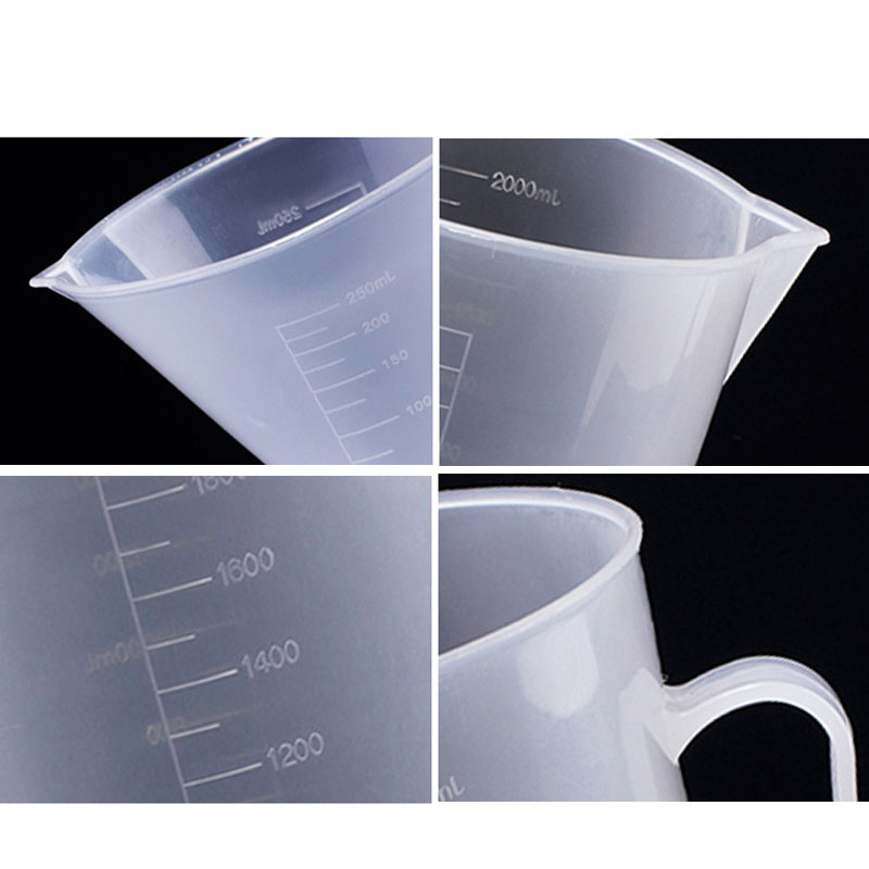 50/100/250/1000/2000ML Clear Plastic Graduated Measuring Cup For Baking Beaker Liquid Measure Cup Container