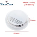 Independent Alarm Fire Smoke Sensor Detector 85dB Photoelectric Monitor Home Security System for Family Guard Office Restaurant