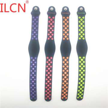 125khz ID Silicone Read Only Wristband Keyfob Smart Tag EM4100 TK4100 RFID Bracelet Access Control Card Colorful Ventilation 1