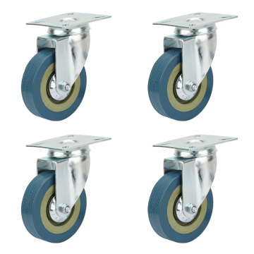 4 Pcs Caster 2 Swivel Brake Wheel+2 Swivel Wheel Without Brake Suitable For All Kinds Of Light Trolleys Industrial Carts