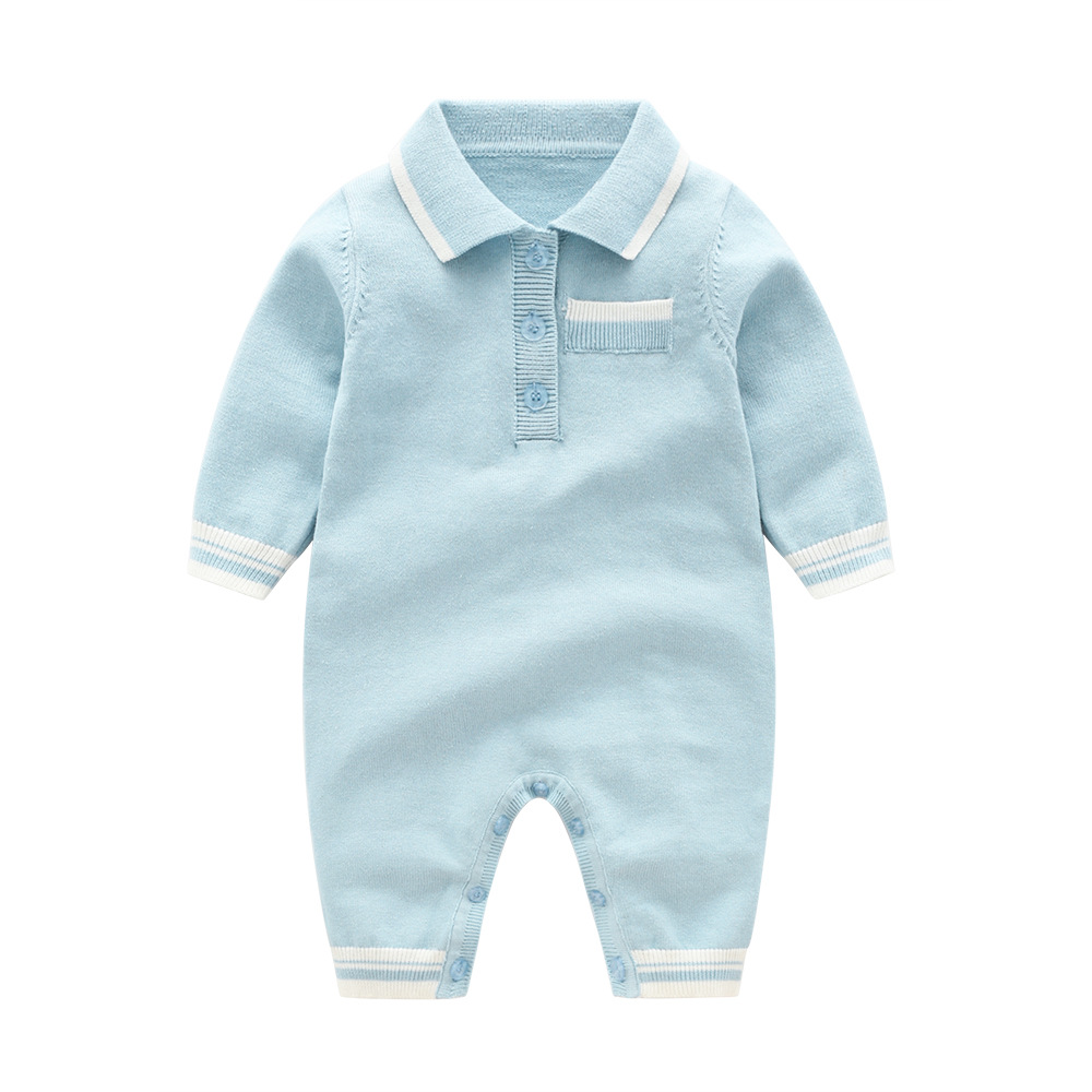 Baby boys' knit Rompers Long Sleeve Knitted newborn baby clothes warm Kid's Autumn Clothing Knitting Rompers 0-24m Cute Overalls