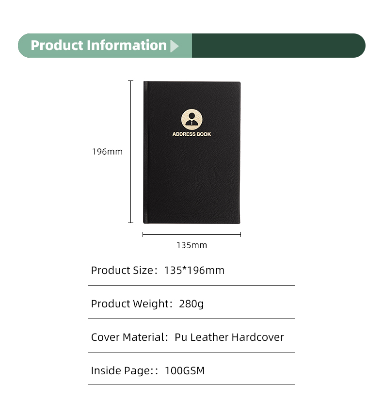 Pu cover Address notebook16