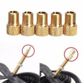5pc Bicycle Presta to Adapter DV & SV (Dunlop & French Valve) to AV (Car Valve) With Rin Bike air Adaptor adapters wheels
