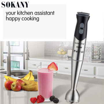 SOKANY Portable 2 Speed Stainless Steel Electric Blender Fruit Vegetable Nut Juice Smoothie Baby Food Mixer Kitchen Hand Blender