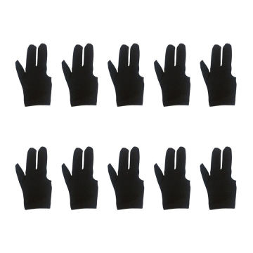 10pcs Billiard Gloves Snooker Three Finger Gloves Left Hand Smooth Biliardo Glove Guanti Billiard Accessories