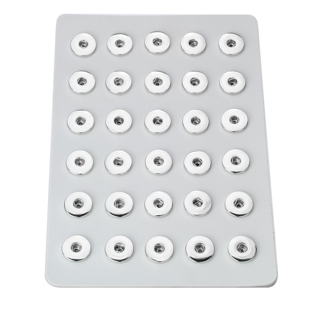 New Snap Button Display Board Fit 30pcs & 24PCS & 60pcs 18mm Snap Buttons Jewelry Black Genuine Leather Display Holder