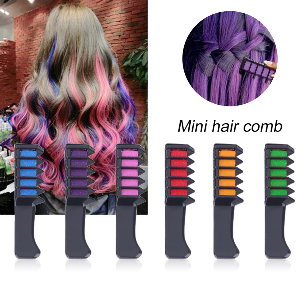 Fashion 6 Colors Personal Salon Use Mini Hair Dye Comb Disposable Crayons Chalk Hair Dyeing Styling Tool New Hot Wholesale TSLM2