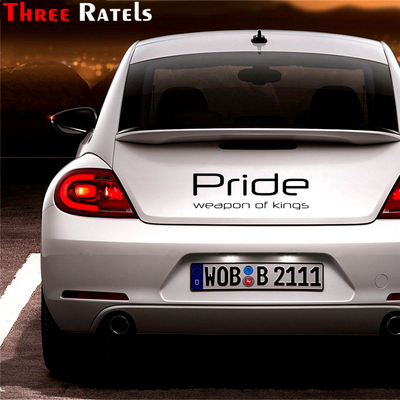 Three Ratels TZ-1015 11*30cm 1-4 pieces car sticker Pride weapon of kings funny stickers auto decals