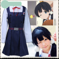 High Quallity Anime Tamako Market Kitashirakawa Tamako Uniform Woman Cosplay Costume Shirt + Dress + Bow Tie + Belt + Socks