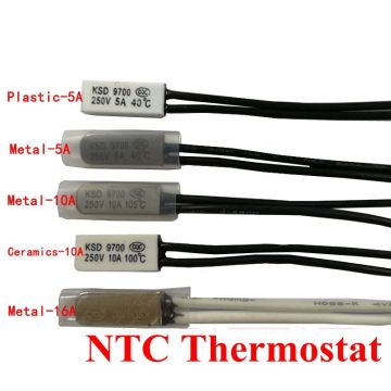 1PCS Thermostat 10C-240C KSD9700 40C 45C 50C 55C 60C 65C Bimetal Disc Temperature Switch N/O Thermal Protector degree centigrade
