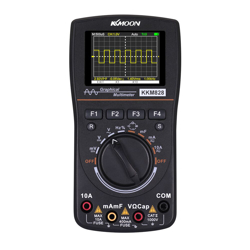 KKmoon Oscilloscope High Definition Intelligent Graphical Digital Oscilloscope Multimeter 2 in 1 with 2.4 Inches Color Screen