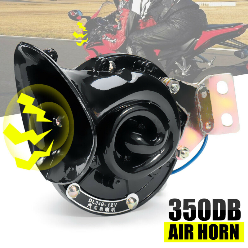 300DB 12V 24V Universal Motorcycle Snail Car Air Horn Siren Super Loud For Car Truck Motorbike Motorcycle Horn