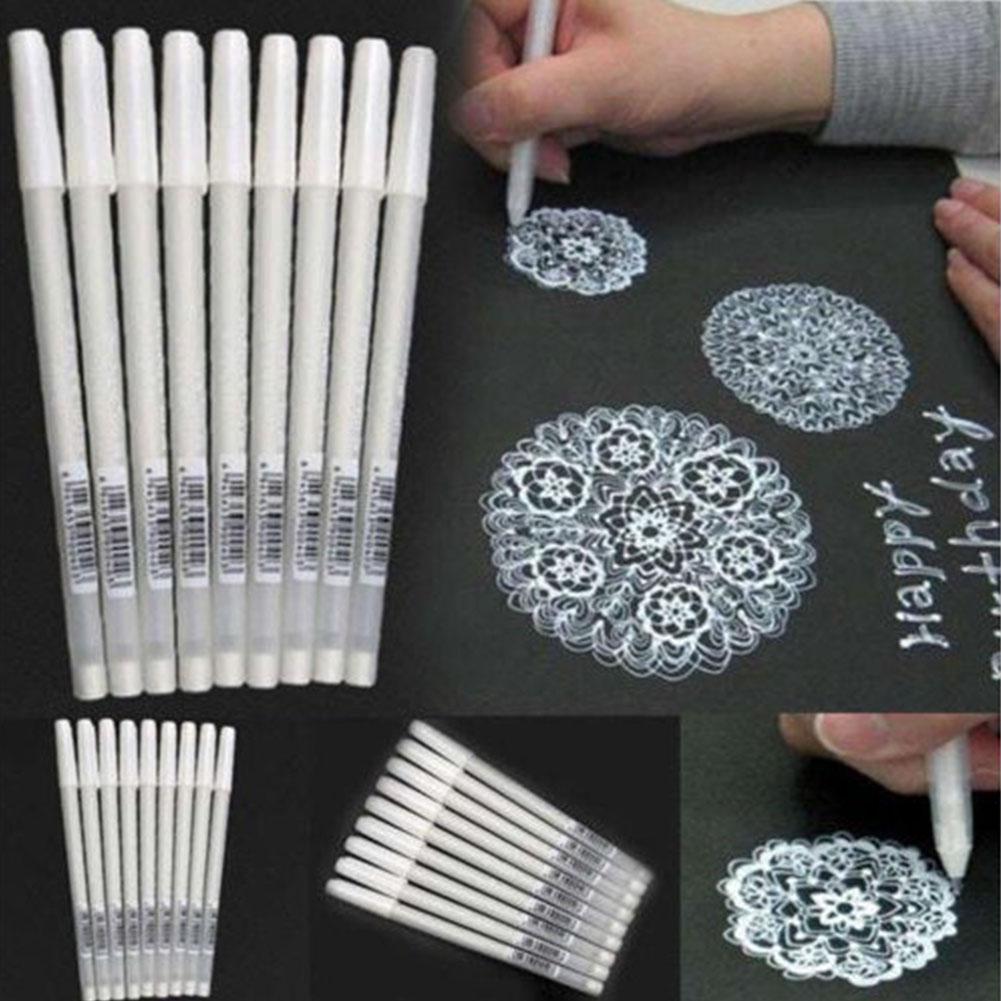 1pc 0.8mm White Painting Marker Pen Highlight Liner Sketch Markers for Graffiti Art Supplies Markers Manga Painting