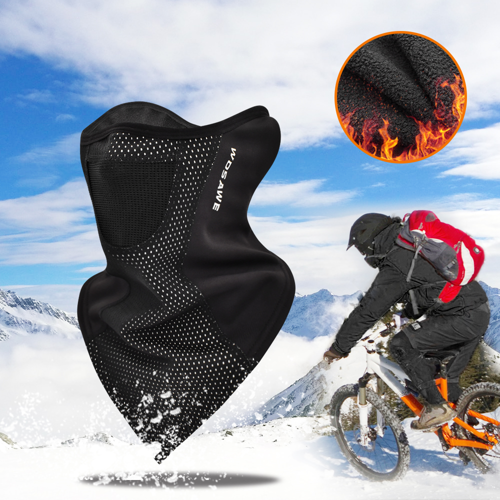 WOSAWE Motorcycle mask Winter Thermal Balaclava Motocross Half Mask coldprood Neck Ear Warmer Outdoor Skiing MOTO Mask