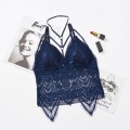 Women Lace Crop Top Sexy Chest Pad Summer Crop Tops Sexy Gathered Push Up Women Camisole Tank Tops