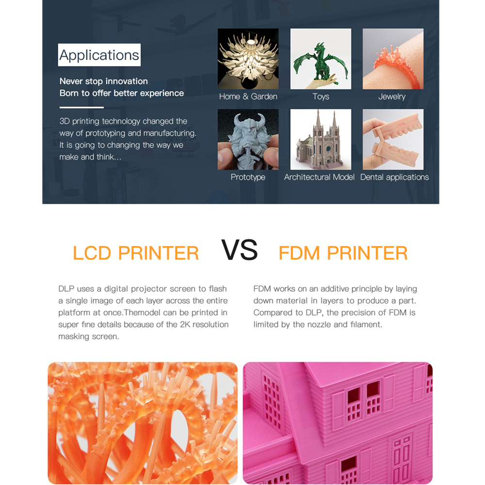 Anycubic Photon S SLA 3d printer DIY UV Resin 3d printer Kit Dental Dual Z axis laser Slicer impresora 3d drukarka 3d Jewerly