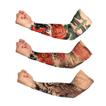 Outdoor Driving Cycling Tattoo Sleeve Men Women Mountain Climbing Camping Play Golf Oversleeve Nylon Stretchy Arm Stockings