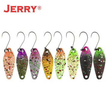 Jerry Draco Area Trout Metal Spoon Fishing lure Kit Micro Wobbler Spinner Bait Set 2.5g 4.5g Bass Perch Glitter Fishing Tackle