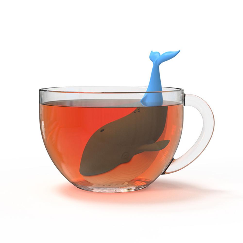 Tea Infuser Teapot Filter Cute Silicone Whale-shape Tea Bag Strainer Filter Diffuser For Tea Coffee Filter Drinkware Accessories