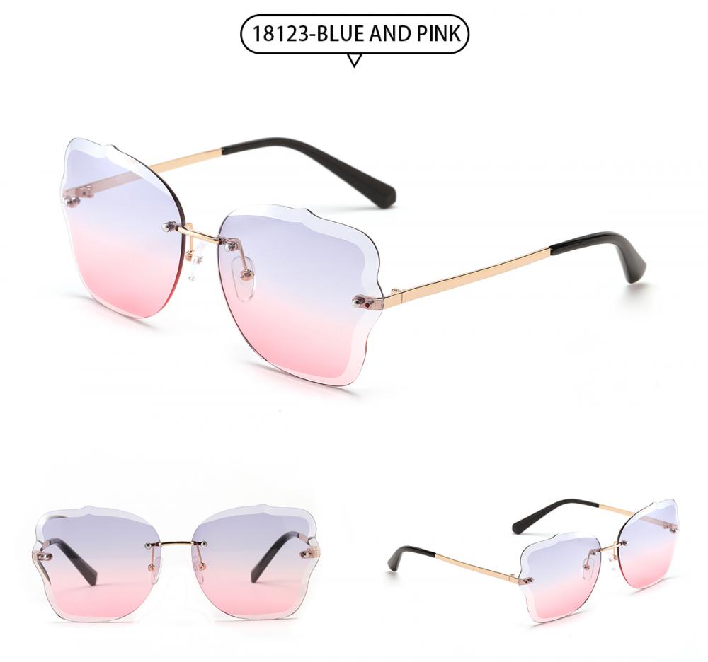 Fashion Rimless Luxury Newest rhinestone oversized UV400 shade sunglasses men