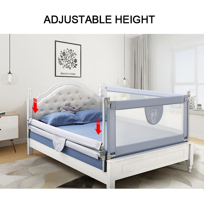 1.8m Adjustable Children Bed Barrier Fence Safety Guardrail Security Rail Foldable Baby Home Playpen On Bed Fencing Gate Crib