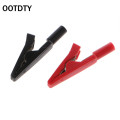 Brand New 2 Pcs Insulated Alligator Clip 2mm Banana Female Adapter Meter Test Probe Black Red