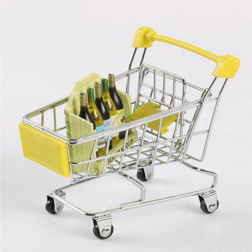 Creative Supermarket Mini Shopping Cart Trolley Metal Simulation Kid Toy
