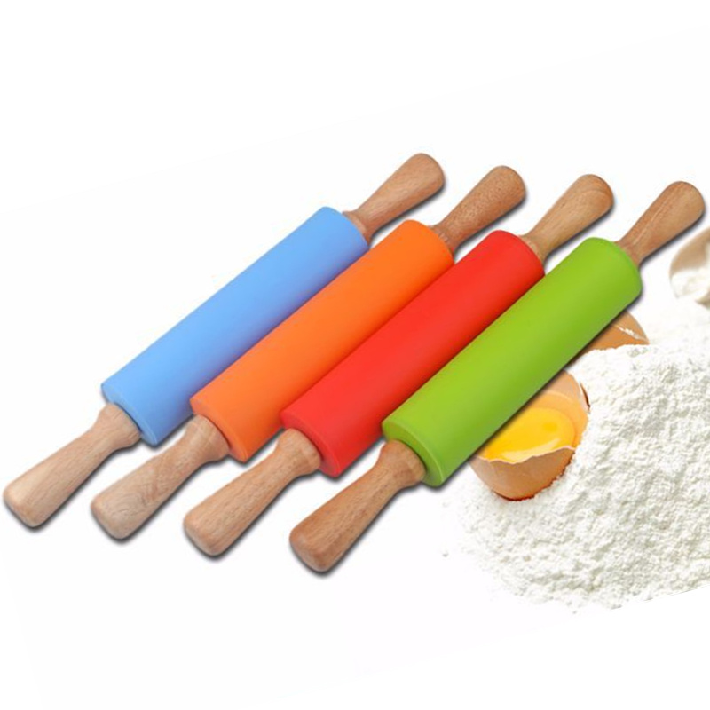 15 Inch (38cm) Baking Rolling Pin Non-stick Silicone Dough Rollers
