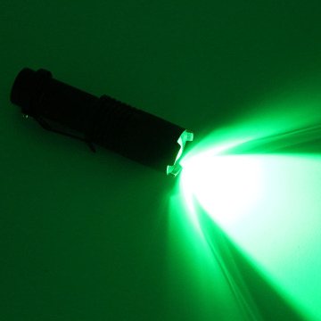 Green Light Mini Penlight 2000LM Waterproof LED Flashlight Torch Zoomable Adjustable Focus Lantern Portable Light use AA 14500