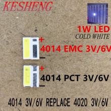 500pcs 4014 Replace 4020 SMD LED Beads Cold white 0.5W 1W 3V 6V 150mA For TV/LCD Backlight LED Backlight High Power LED emc pct
