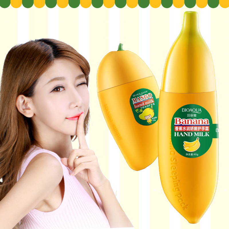 1PC Fruit Shape Hand Cream Moisturizing Anti-Aging Skin Whitening Hand Cream Banana/Mango Hydrating Hand Cream Skin Care TSLM2