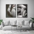 Michelangelo Sculpture Art Posters And Prints Black White David Hand Wall Art Canvas Paintings Pictures Living Room Home Decor