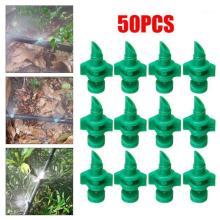 Set Of 50pcs Irrigation Sprinkler 180 Degree Refraction Atomization Nozzle Plastic Mist Micro Spray Agriculture Garden Tools1