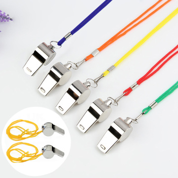 1PC Stainless steel Referee Lanyard Whistle for Training Emergency Survival Coaches Referee Sport Rugby Party Soccer Football