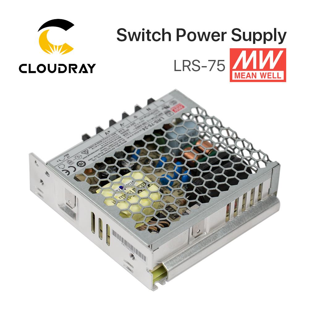 Meanwell LRS-75 Switching Power Supply 12V 6A / 24V 3.2A 75W Original MW Taiwan Brand for Laser Controller