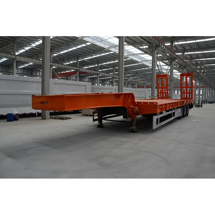 60 tons low bed chassis semi trailer