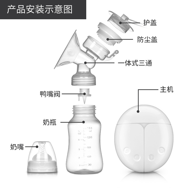 YONG JIU Single Double Electric Breast Pump Baby Breast Feeding Infant Nipple Feeding Milk Bottle USB Breast Pumps For Mother